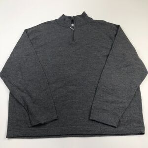 David & Squire 2XL Extra Fine Merino Mens Pullover 1/4 Zip Sweater